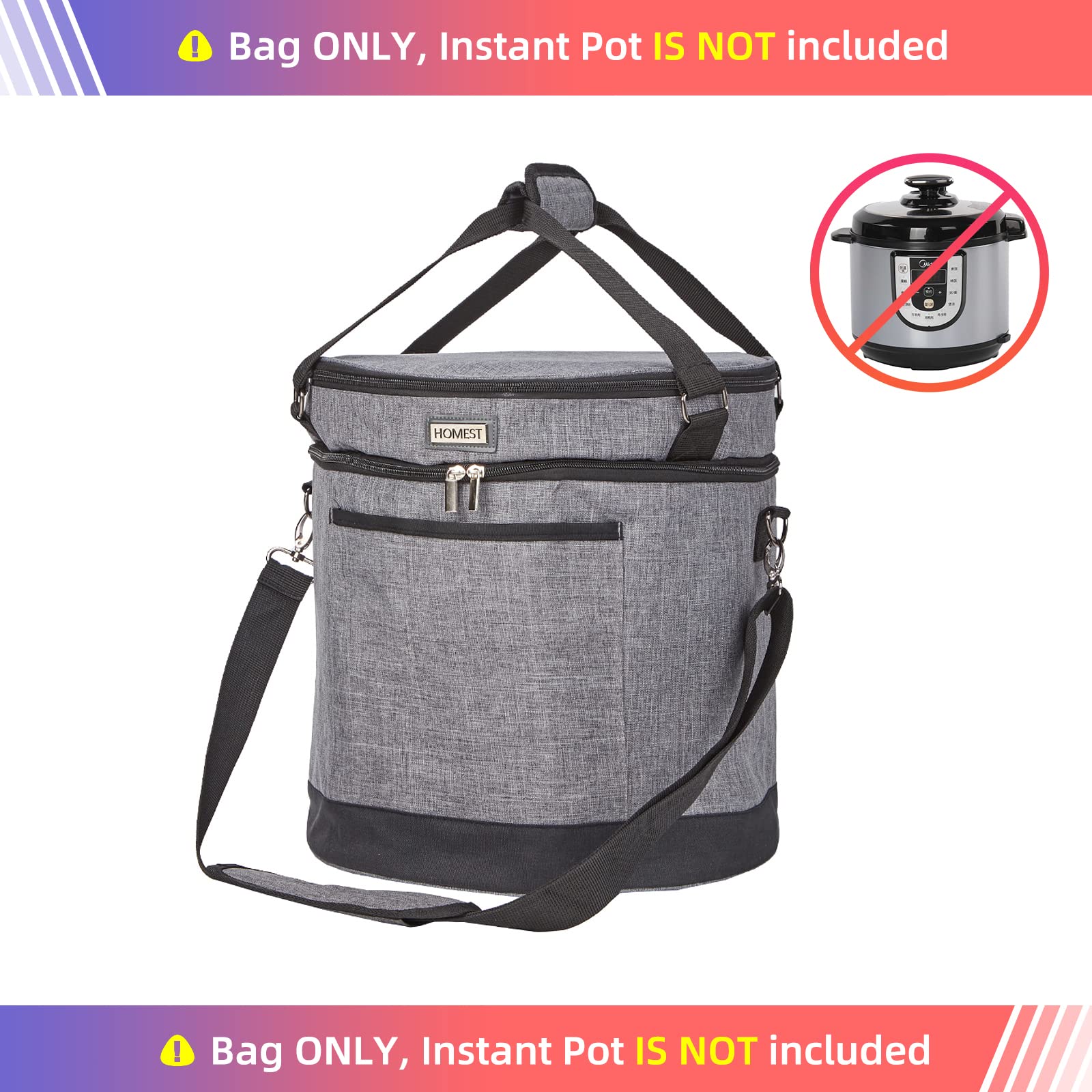 Carrying handles and adjustable shoulder strap on the Homest bag