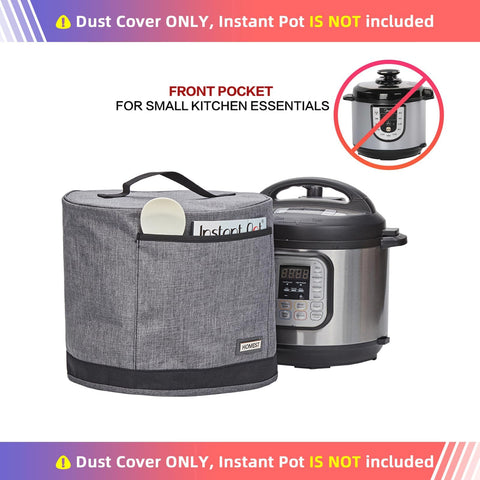 Front pocket storage on the HOMEST dust cover used for recipes or tools