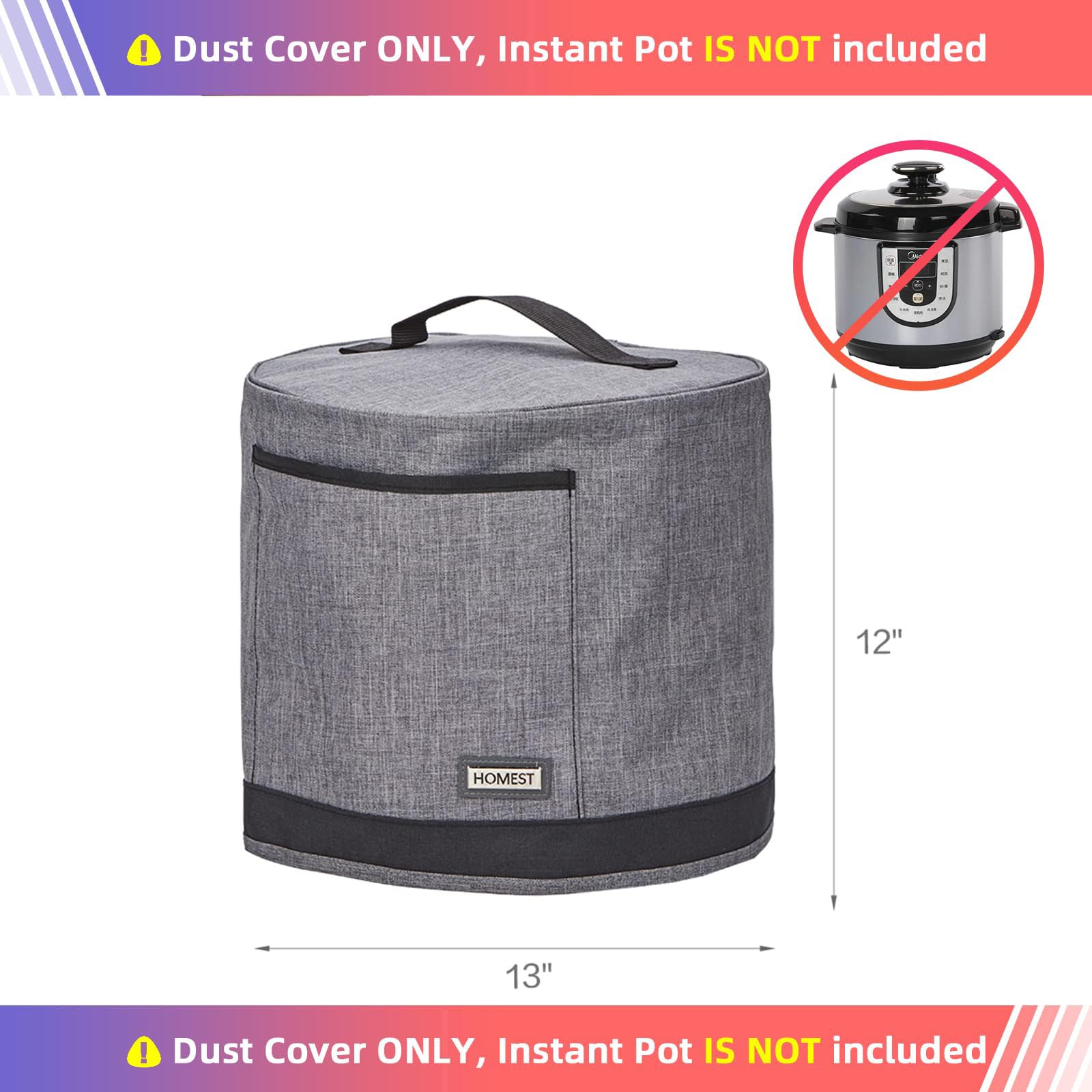 Side view of HOMEST dust cover showing upright protective design