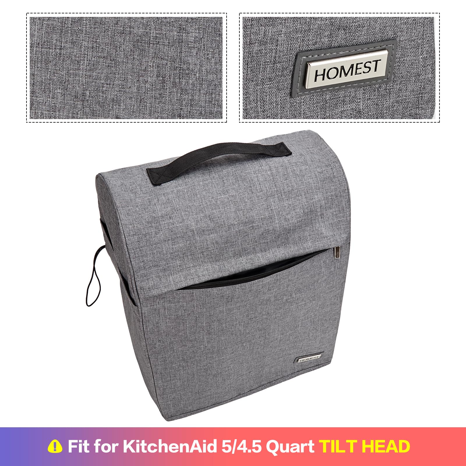 HOMEST fit for KitchenAid 5/4.5 quart tilt-head machines with full coverage