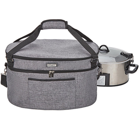 HOMEST bag in use during transport of a hot meal.