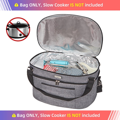 HOMEST slow cooker bag insulated liner keeps meals warm while traveling.