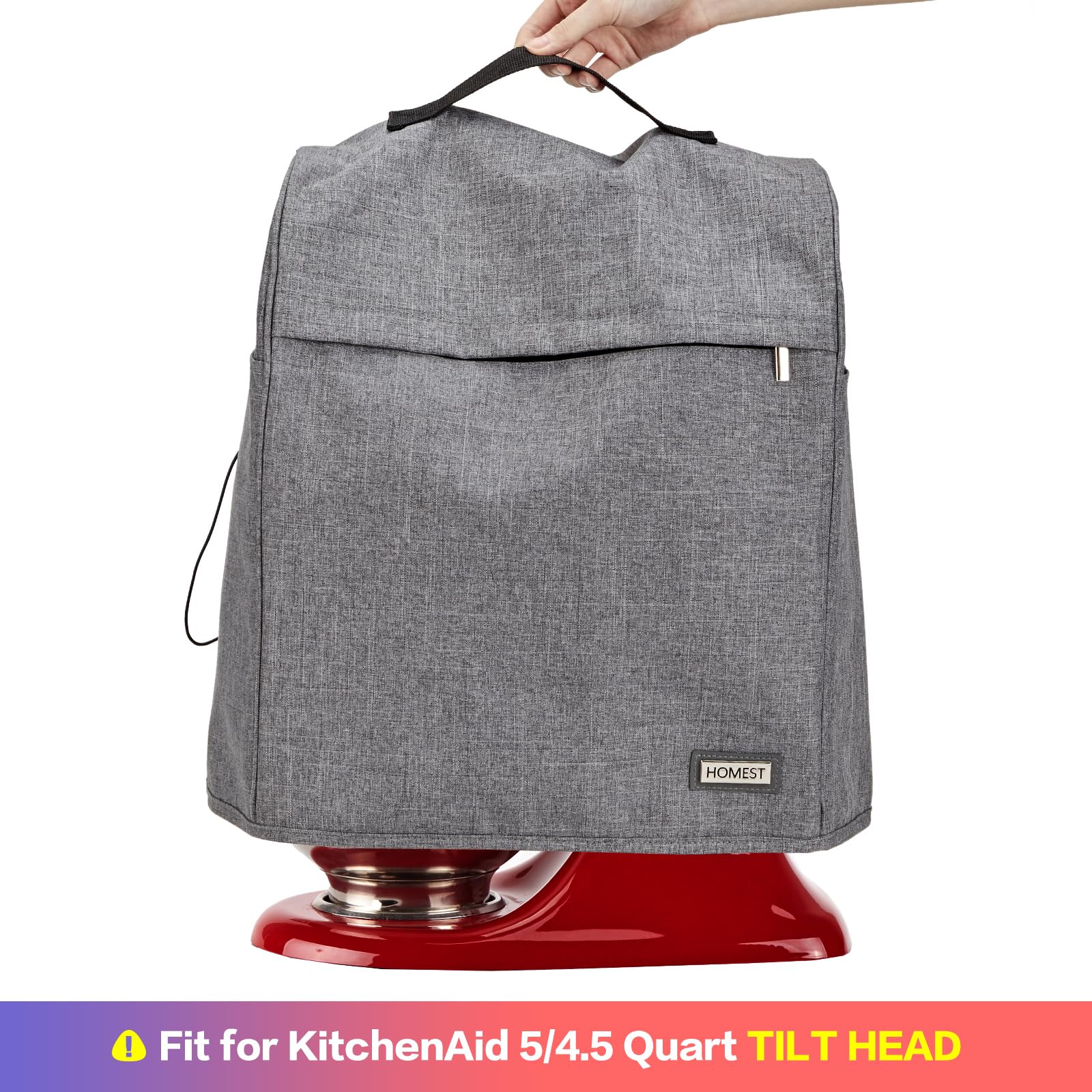 HOMEST storage pockets open with recipes and tools kept tidy and dust-free