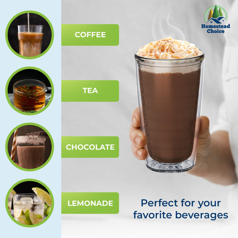 Homestead Choice versatile tumbler for coffee, cocktails, sodas, and hydration.