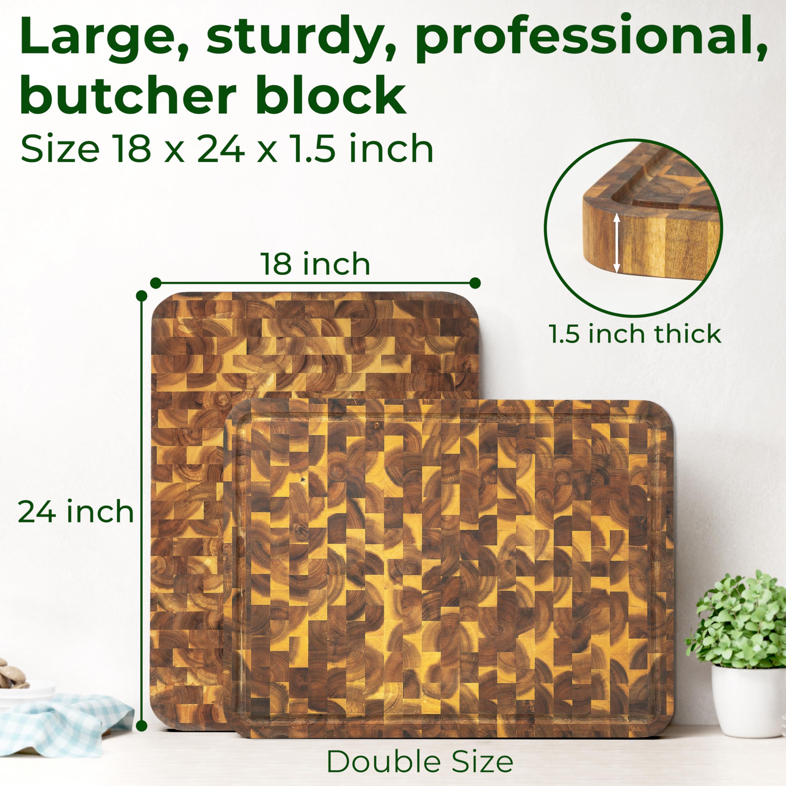 HOMESTEAD Cutting Board with easy-grip handles for portable prep and serving