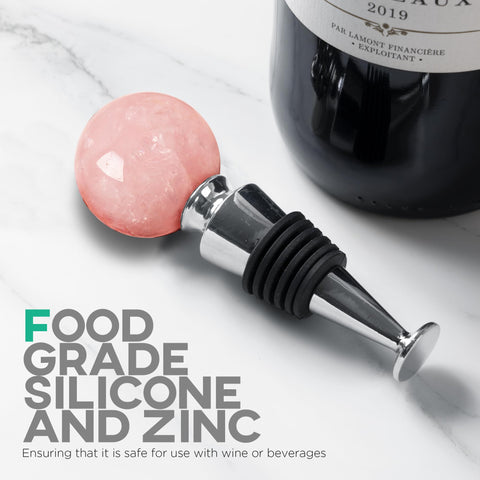 Homestia bar table setup featuring wine stopper accents