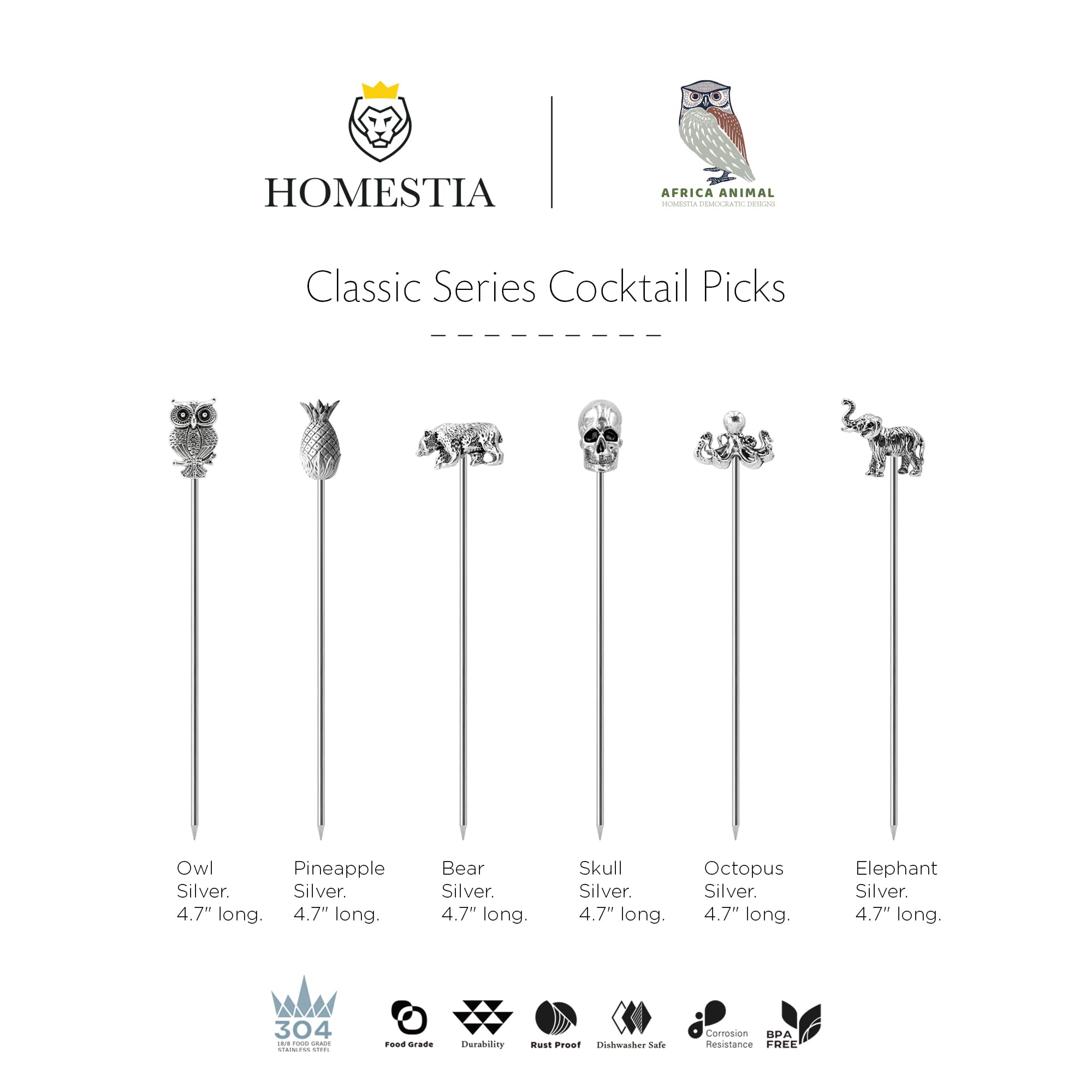 Homestia metal cocktail picks wedding setup adds elegant hors d'oeuvres touches.