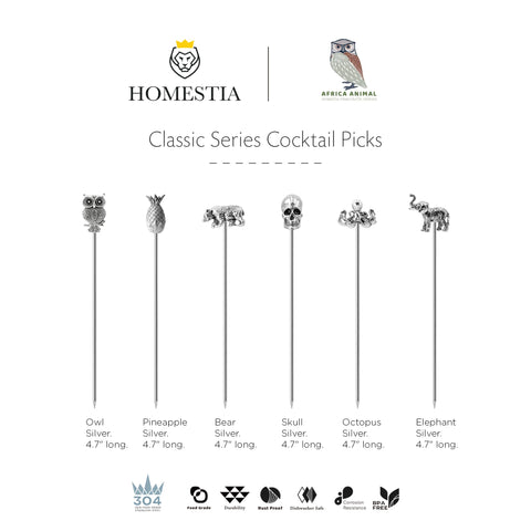 Homestia metal cocktail picks wedding setup adds elegant hors d'oeuvres touches.