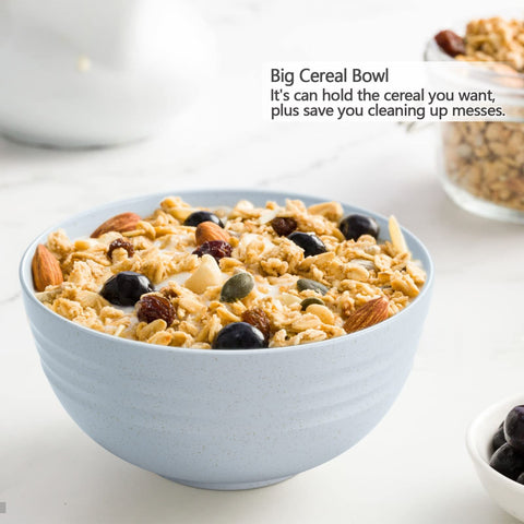 Homestockplus large 34oz bowls for cereal, salads, or ramen.