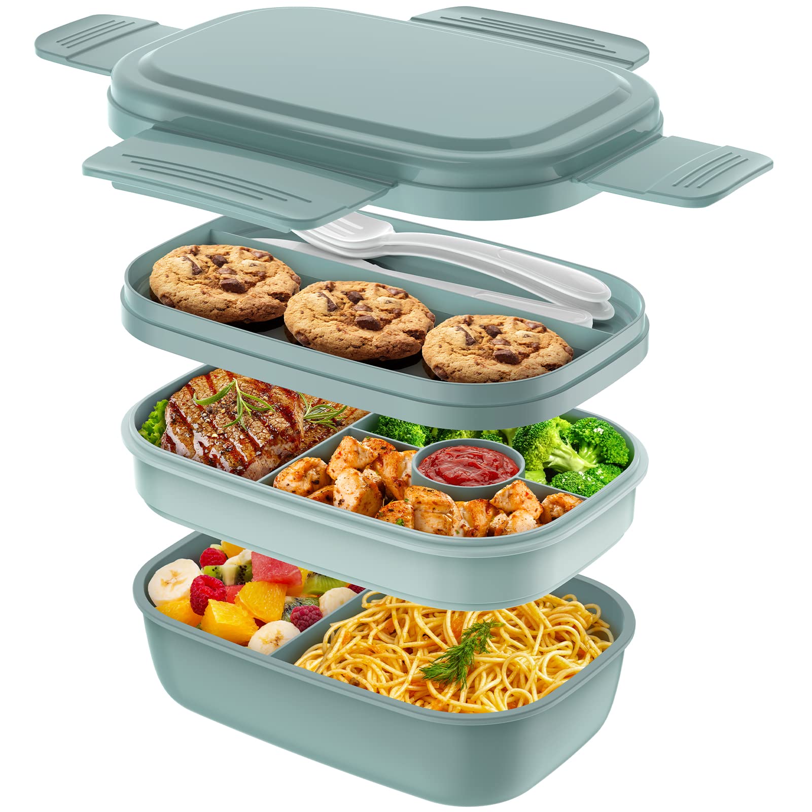 HOMETALL adult lunch box showing large capacity for varied meals