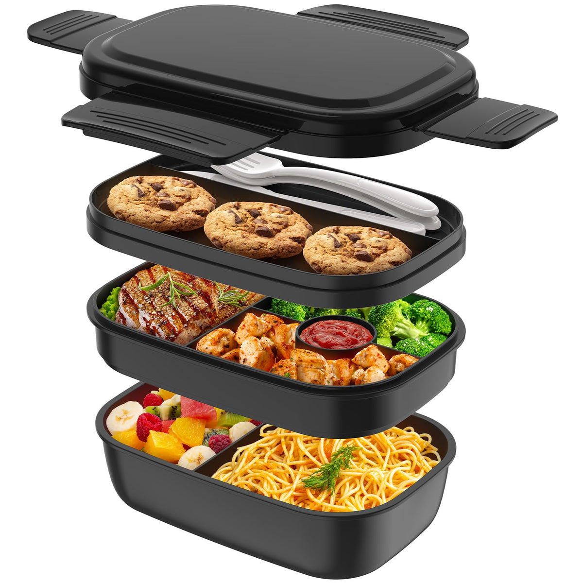 HOMETALL Bento Box with 8 compartments for organized meals on the go