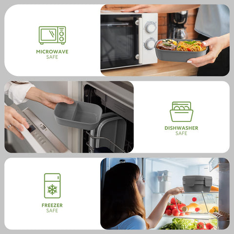 HOMETALL large 1900 ml capacity shown for main and side dishes.