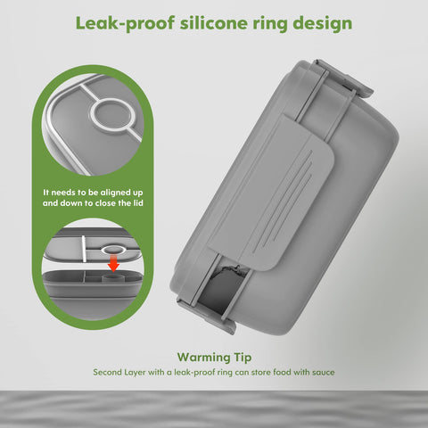 HOMETALL leak-proof seal and clips prevent spills in bags during commutes.