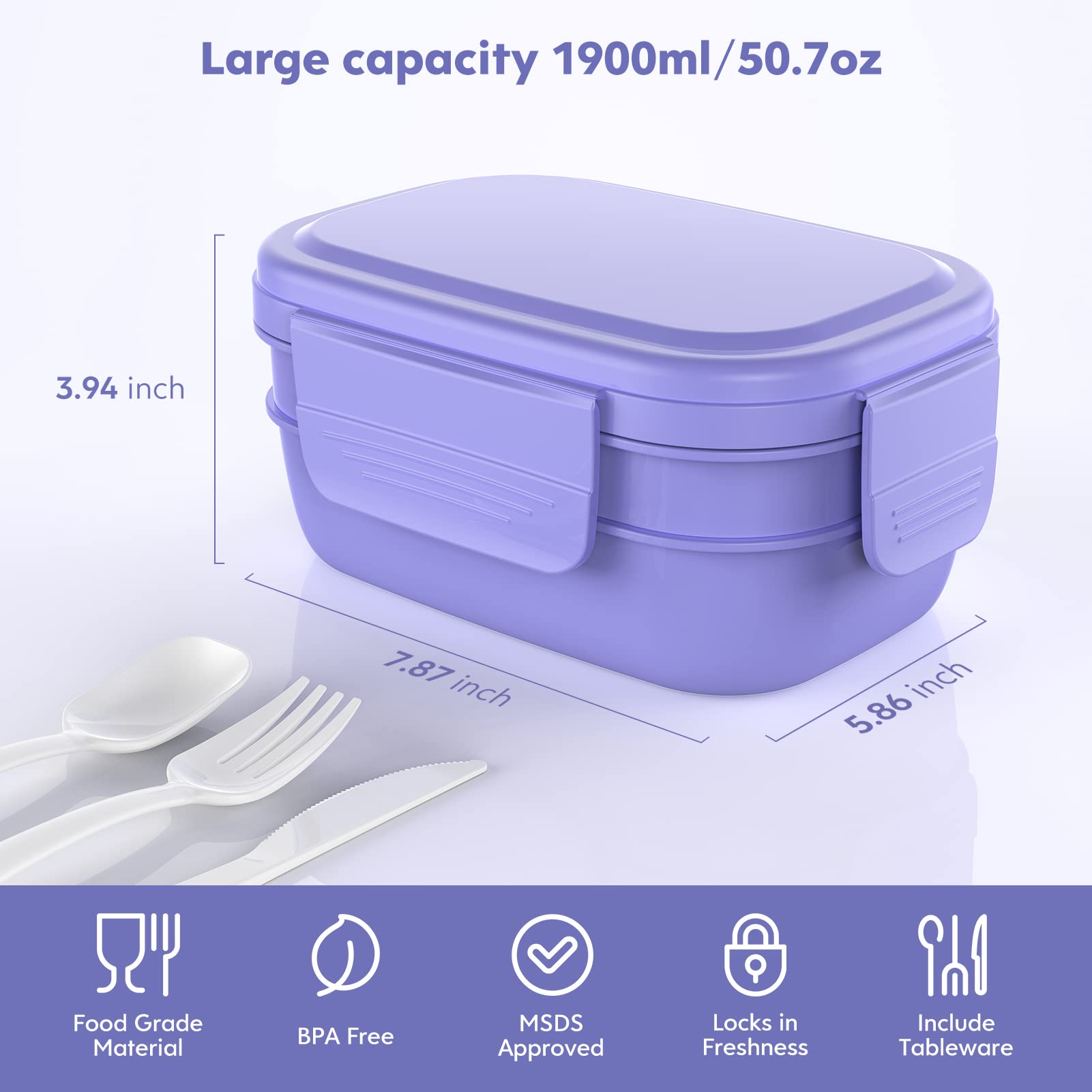 HOMETALL bento box is microwave, freezer, and dishwasher safe