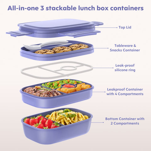HOMETALL bento set includes utensils for convenient on-the-go meals
