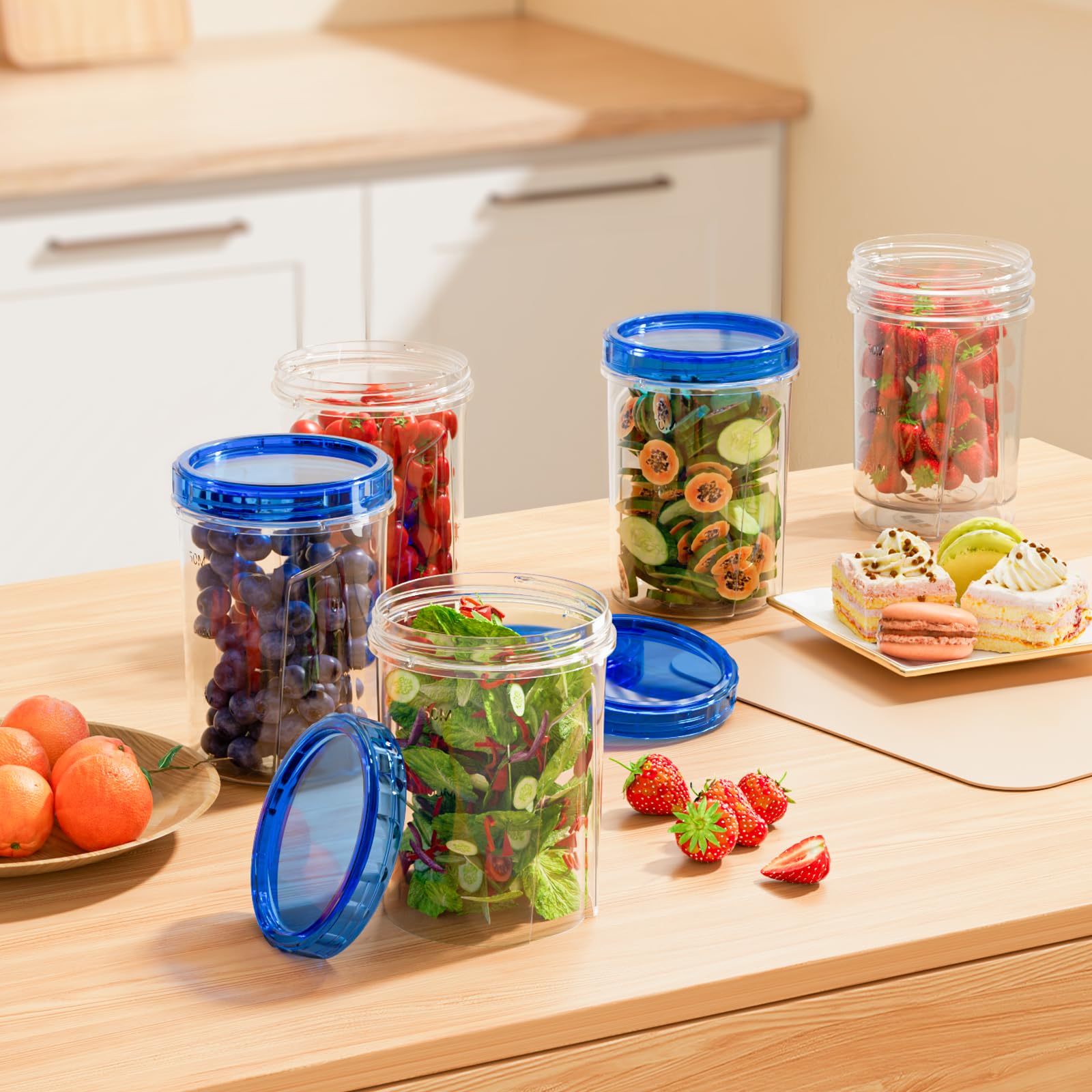 HOMETALL clear-bottom design lets you view contents at a glance.