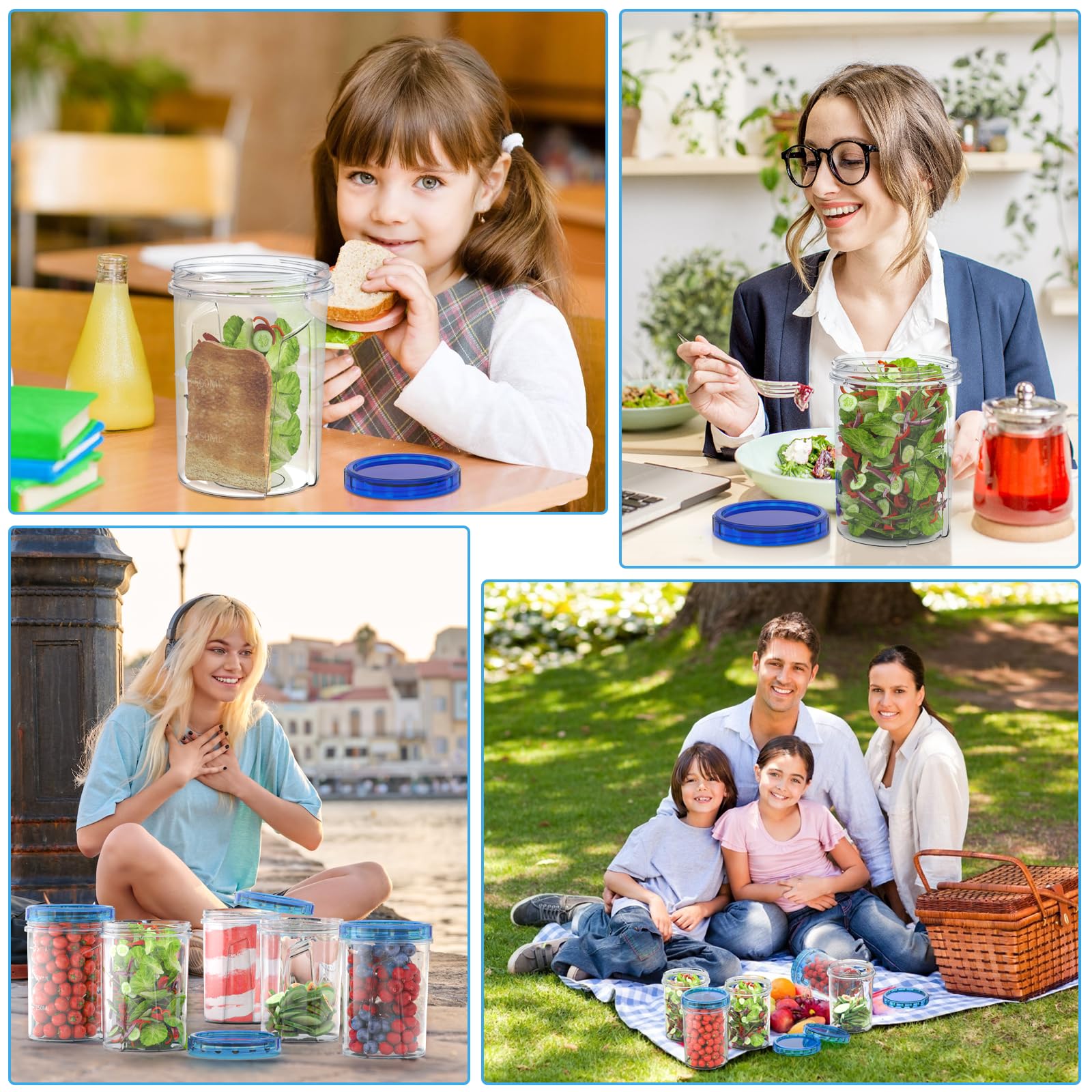 HOMETALL clear bottom design helps identify stored foods at a glance