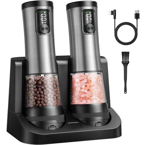 HOMETALL electric-salt-pepper-grinder-set for effortless daily seasoning