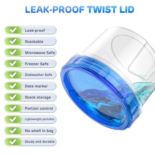 HOMETALL Clear bottom blue top for easy content visibility.