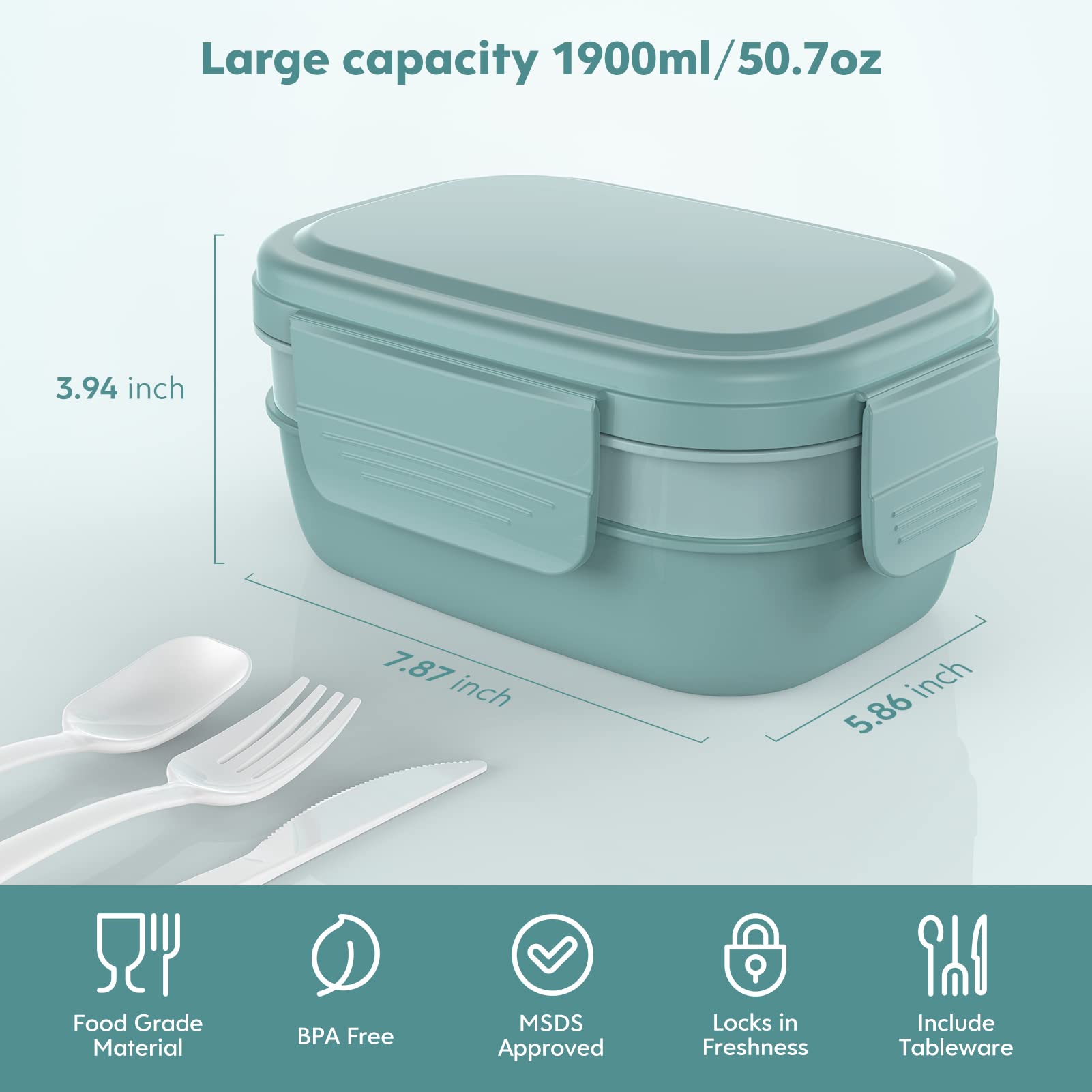 HOMETALL lunch box is microwave, freezer, and dishwasher safe