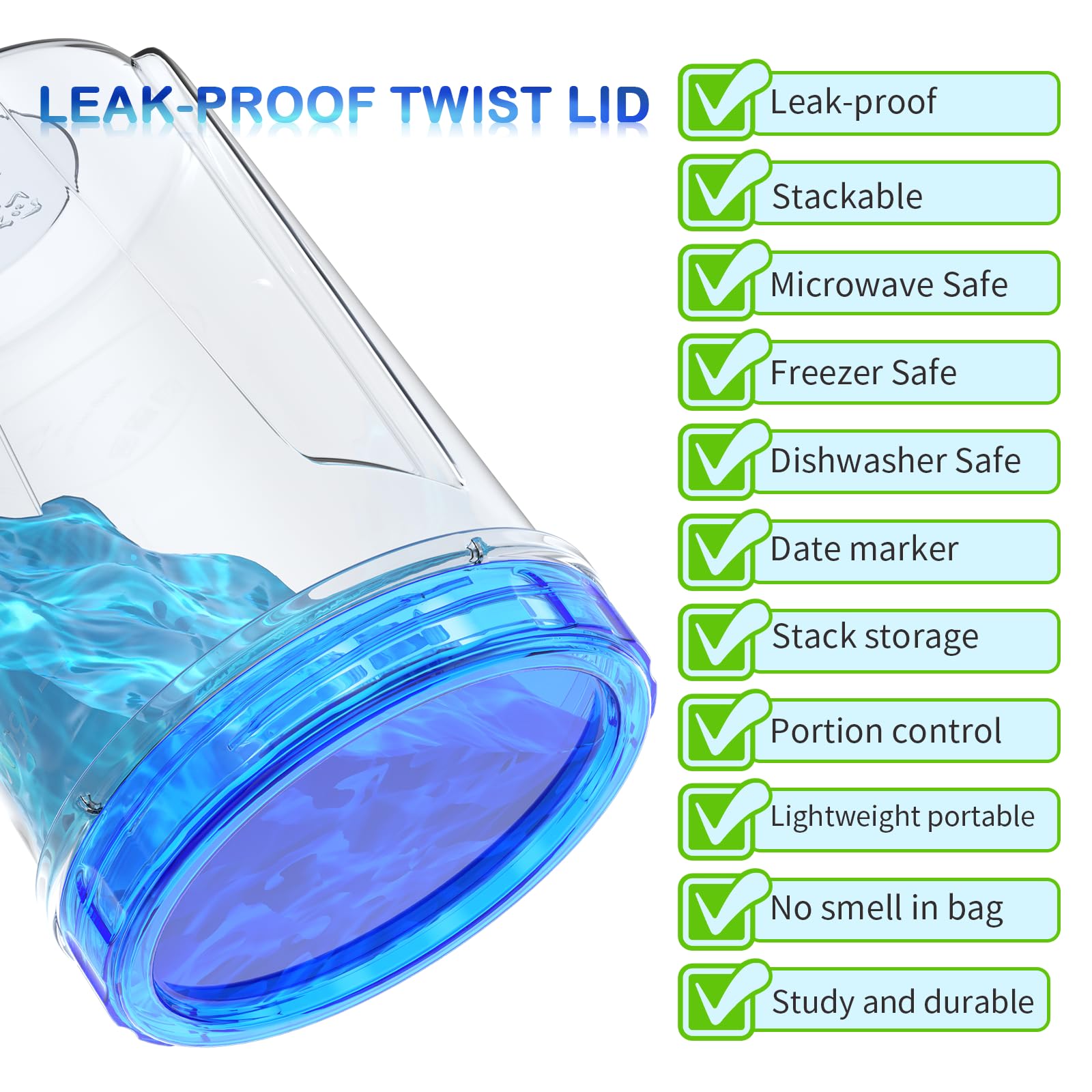 HOMETALL stackable 32 oz containers save fridge space and organize leftovers.