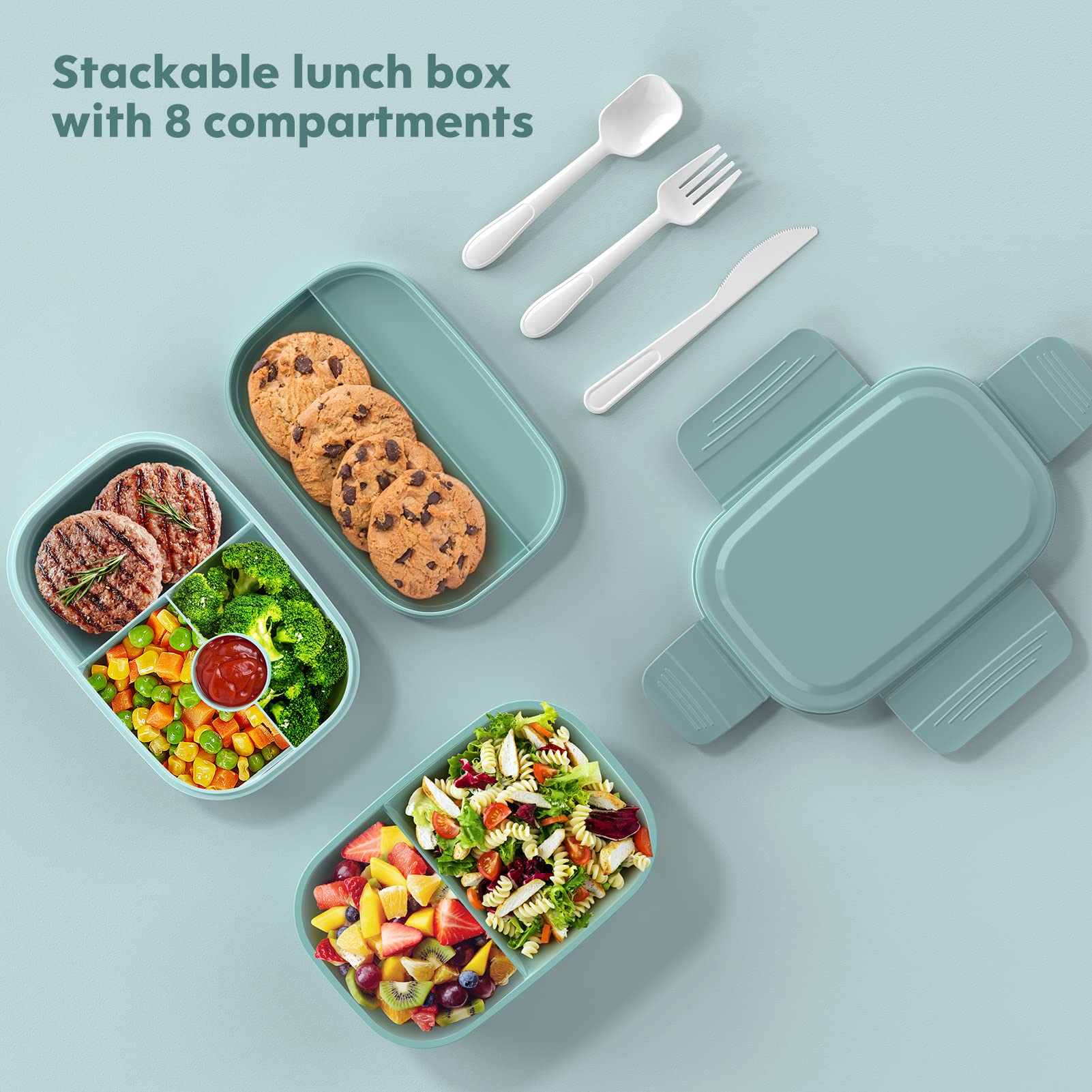 HOMETALL three-stack bento with clearly separated layers