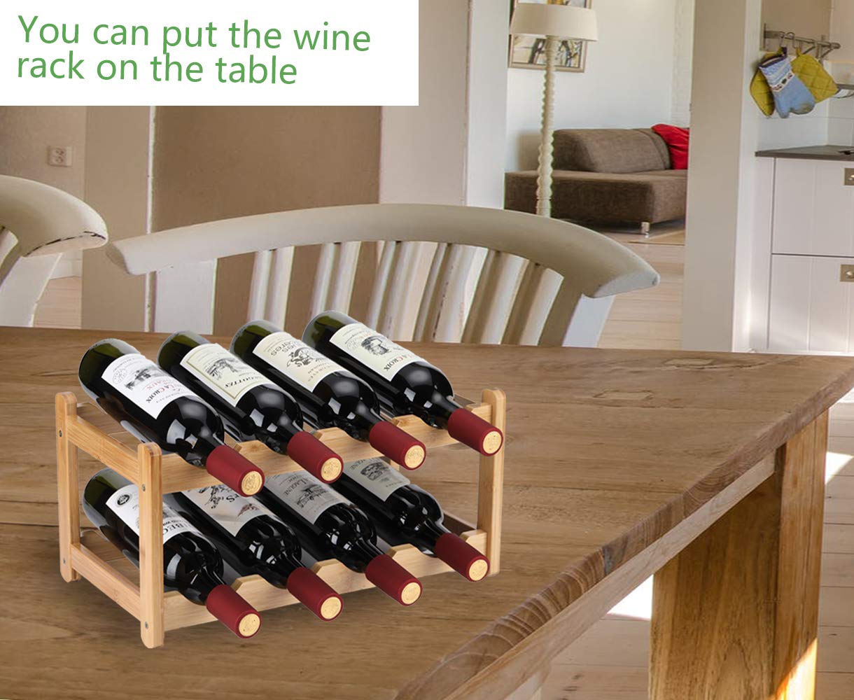 Homevany compact wine storage fits neatly on a small countertop