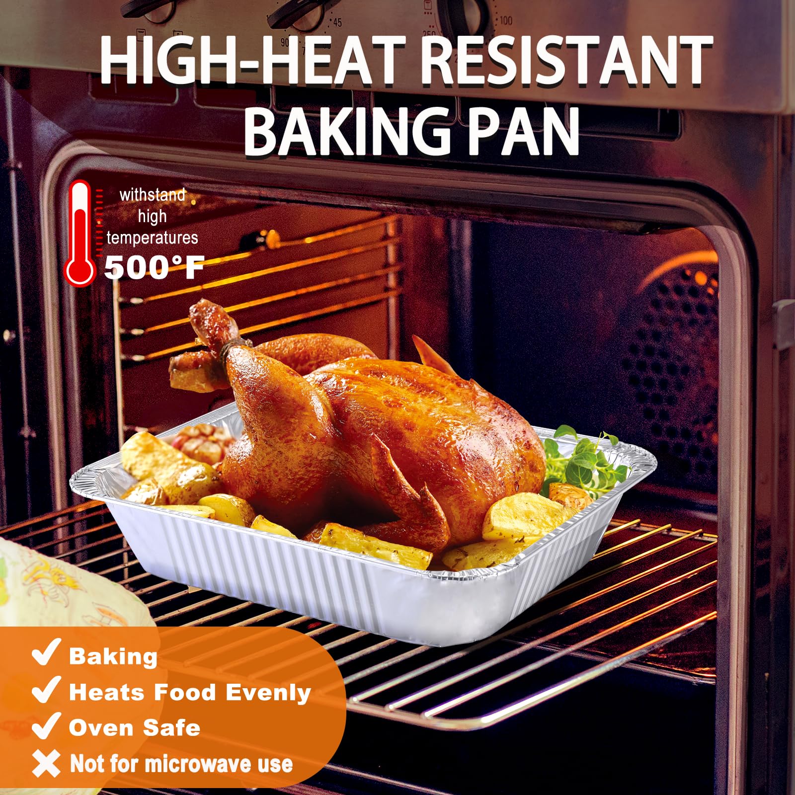 Homewarm disposable foil pans ideal for catering setups and easy cleanup after events.