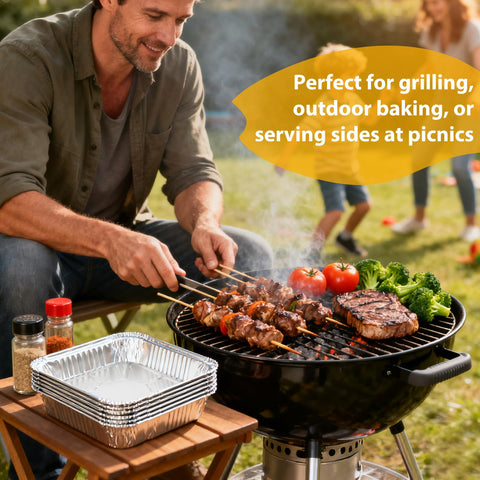 Homewarm disposable pans enabling effortless cleanup after events.