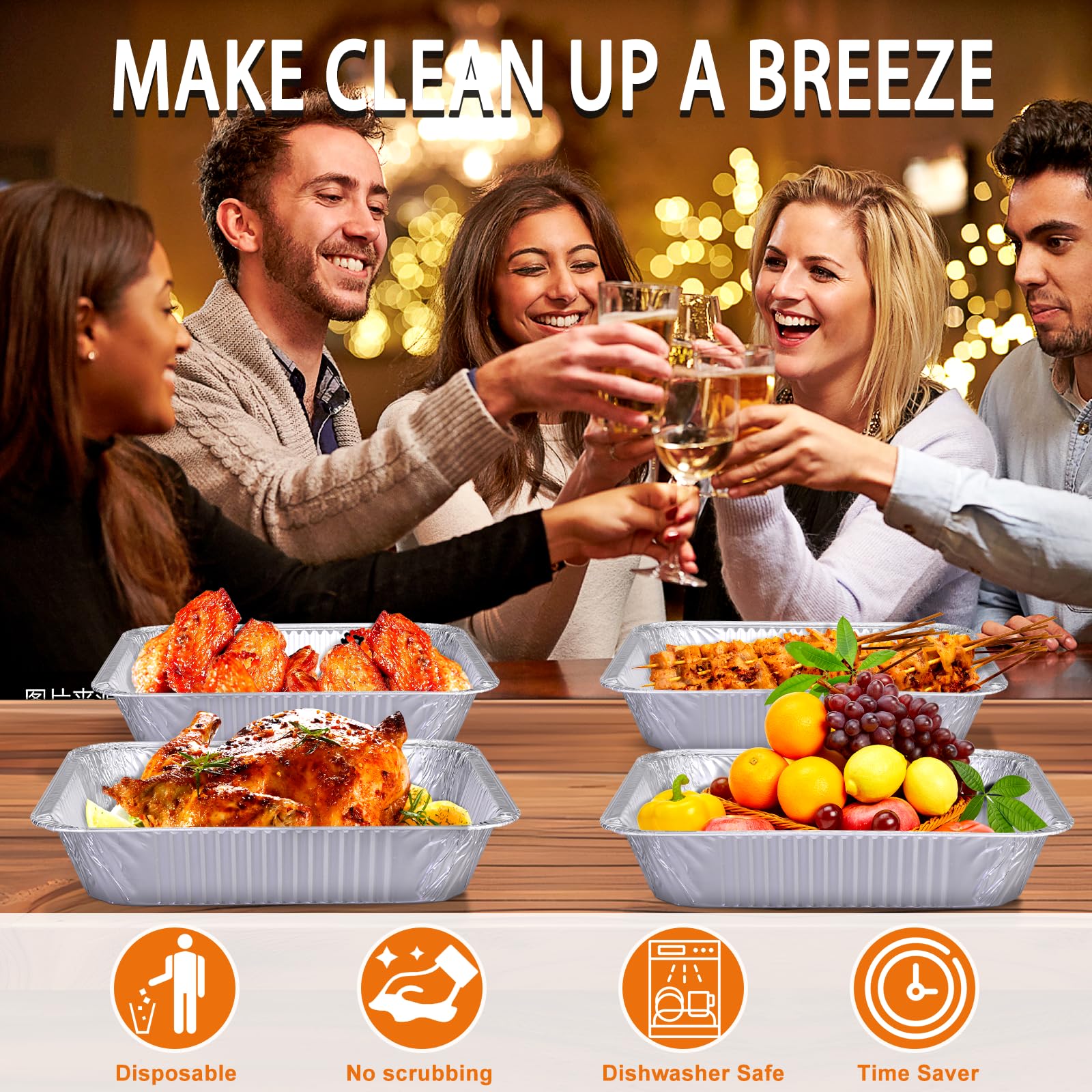 Homewarm 9x13 serving trays keep dishes warm at buffets and gatherings.