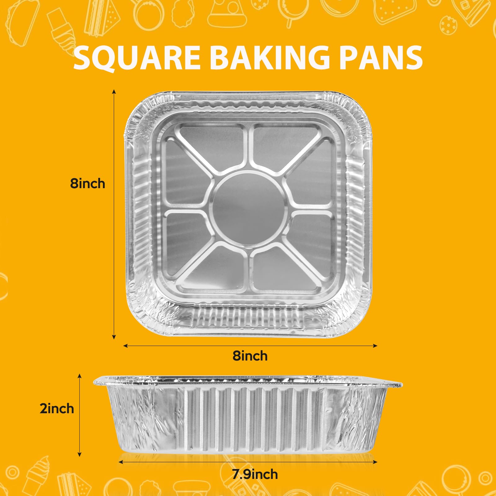 Homewarm square baking pan, oven-ready for cakes and casseroles.