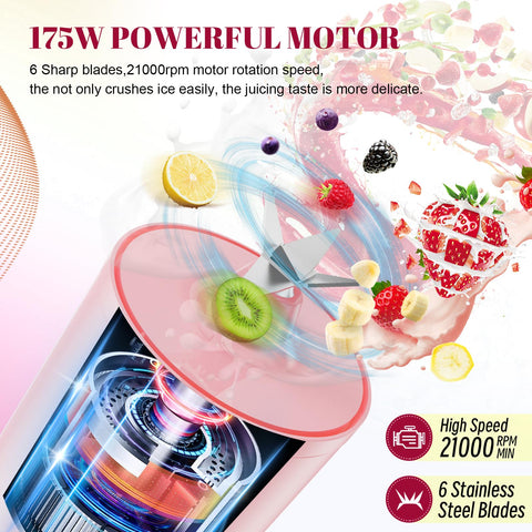 HOMEXUP portable blender crushing ice for icy drinks