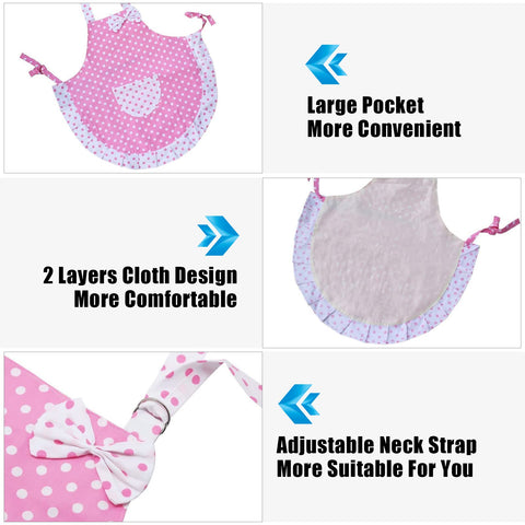 Homgaty adult apron with long waist ties for full coverage.