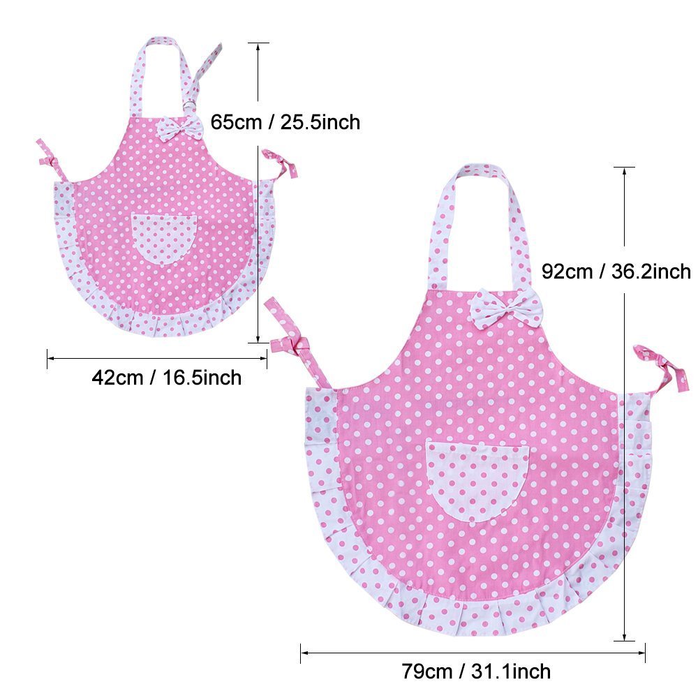 Homgaty kids apron with adjustable neck ties for growing children.