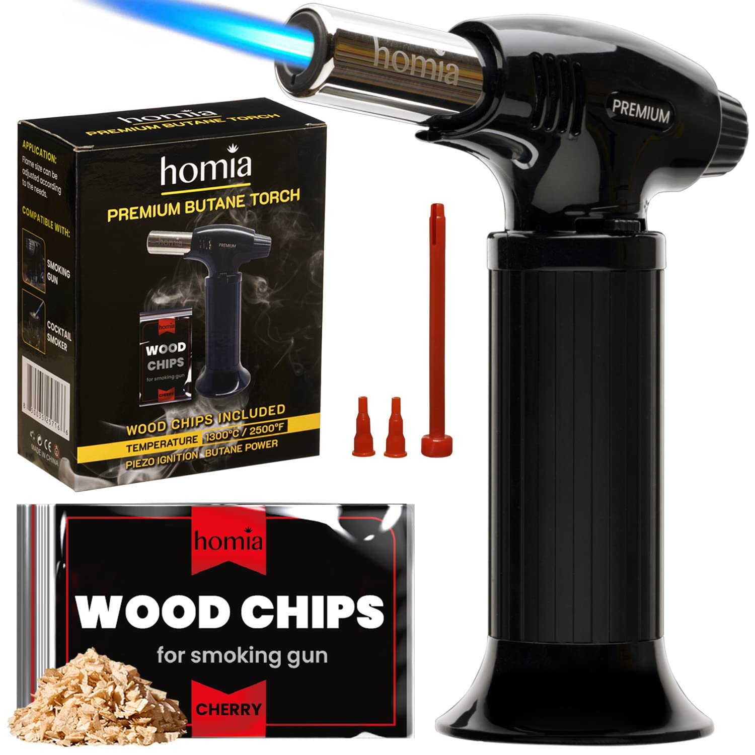 Homia Cocktail Smoker Kit Torch highlighting a smoky cocktail aroma enhancement for drinks.