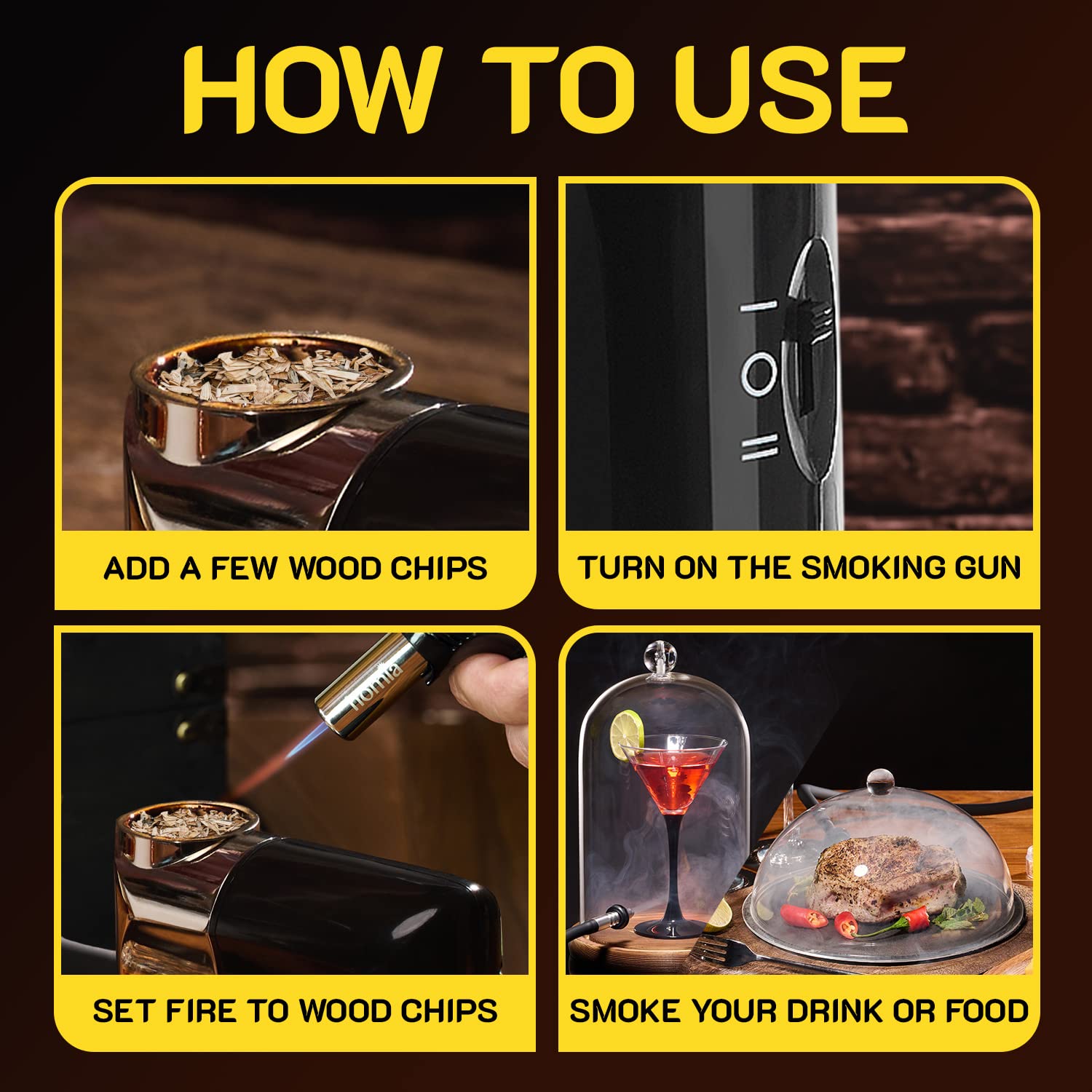 Homia wide lid used with meats, vegetables, and salmon for enhanced smoky flavor.