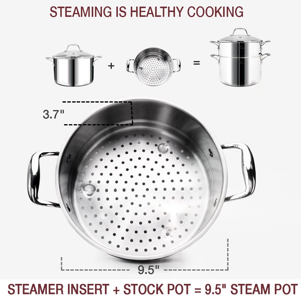 HOMICHEF 9.5-inch fry pan showing durable construction and season-ready surface