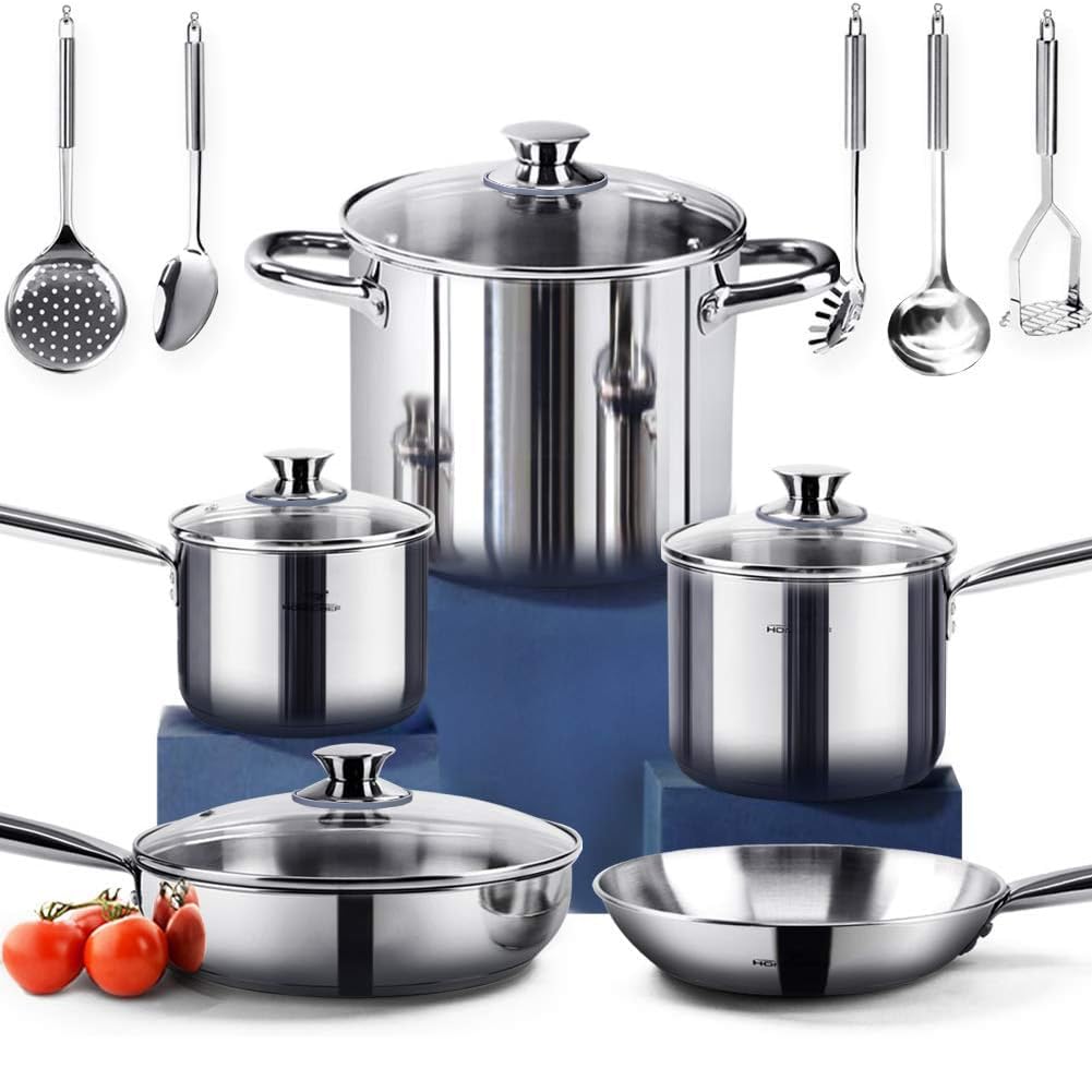 HOMICHEF one-point-five-qt sauce pan with lid for precise simmering