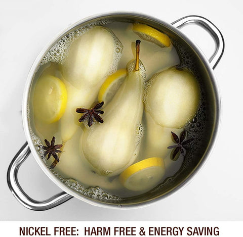 HOMICHEF 6 Qt lid with steam vent preserves flavor