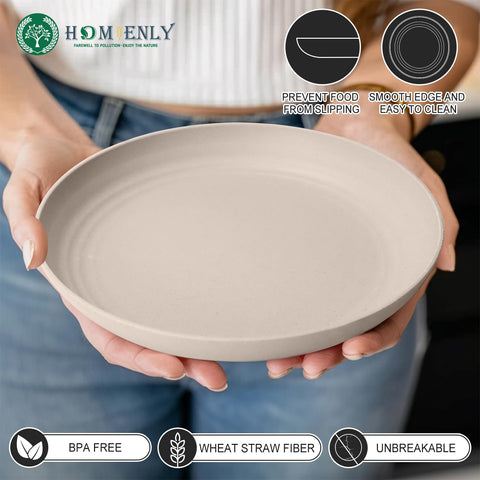 Homienly microwave-safe plate shown in kitchen setting for quick meals.