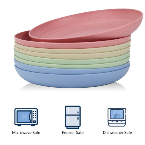Homienly microwave-safe plate in use for hot meals