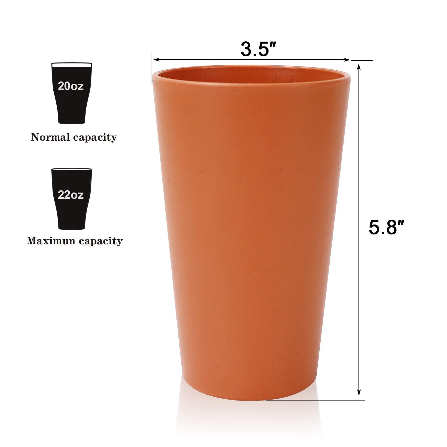 Homienly blue stackable 20 oz cup, durable and easy to clean.