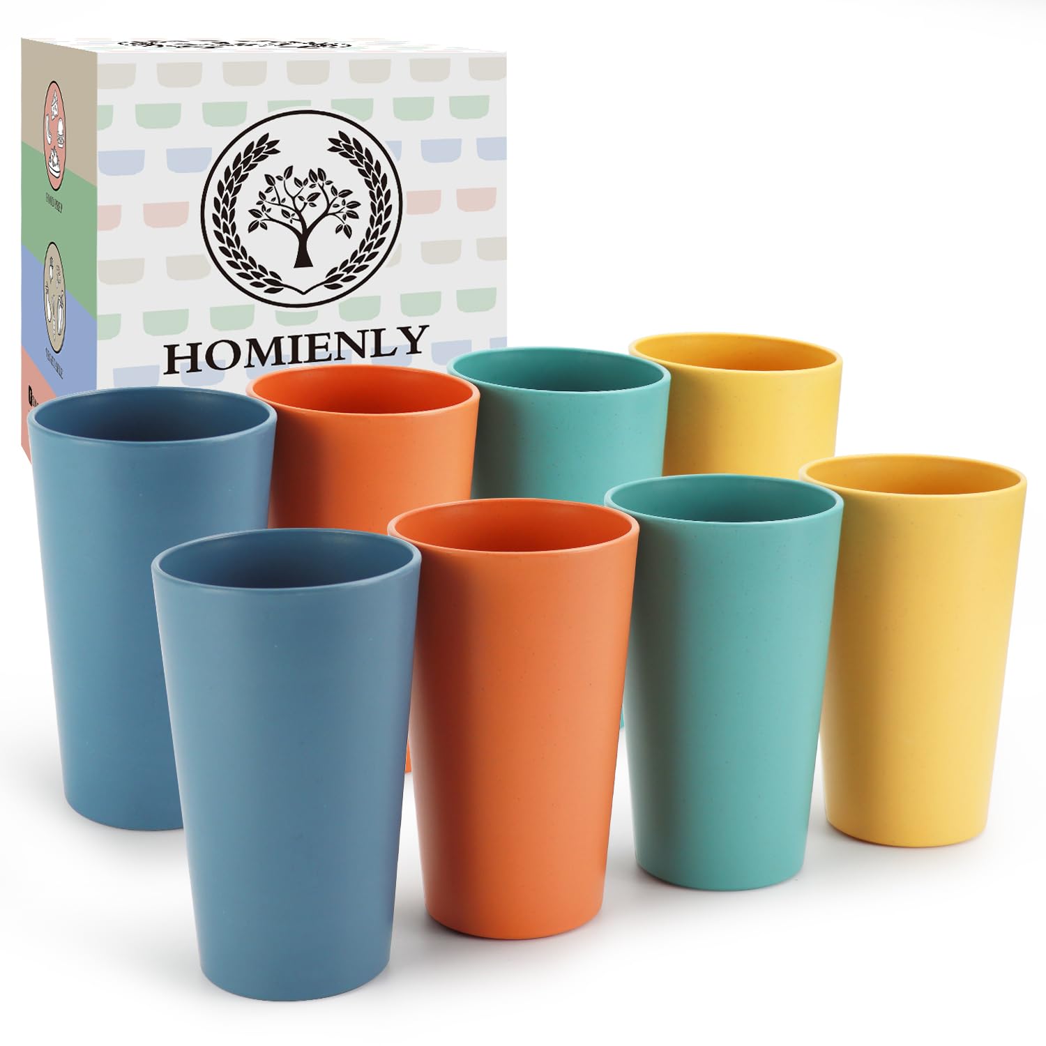 Homienly red stackable 20 oz cup for daily use and easy storage.