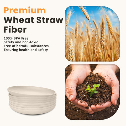 Homienly wheat straw plate is dishwasher-safe and easy to clean