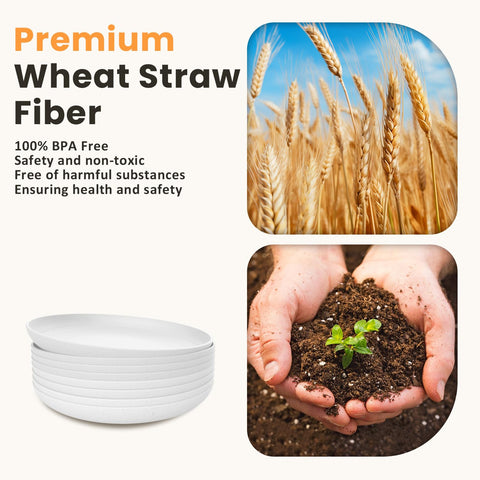 Homienly wheat straw plates lightweight design suitable for everyday use.
