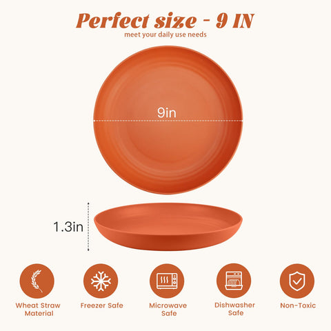 Homienly raised-edge design plates to prevent spills.