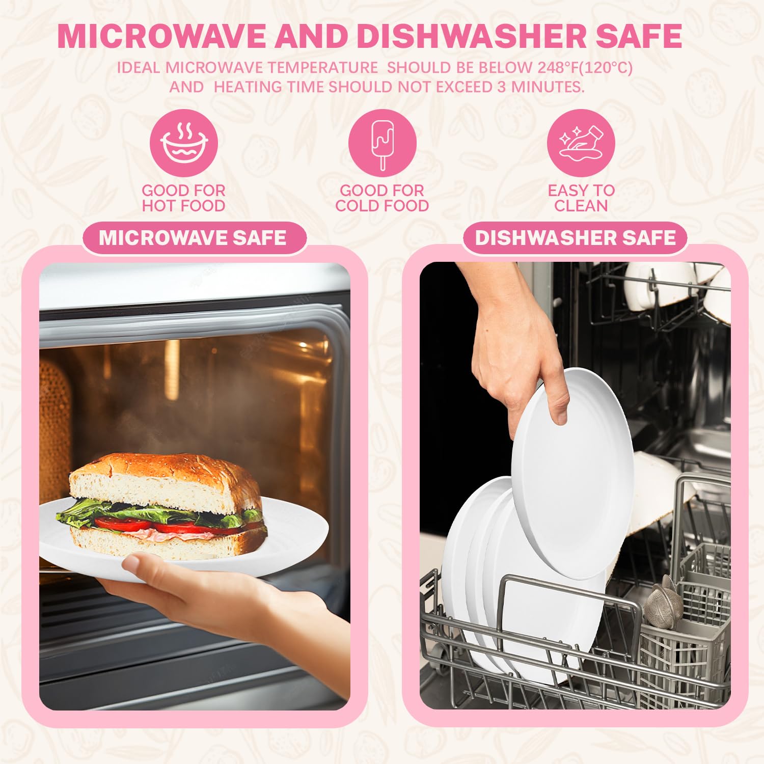 Homienly plates stacked neatly, saving space in kitchen cabinets.