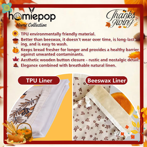 HomiePop 17x13 inch XL bag stores sourdough baguettes and more with space.
