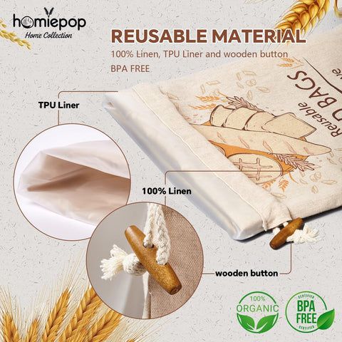 HomiePop linen weave close-up highlights breathable fabric for freshness.