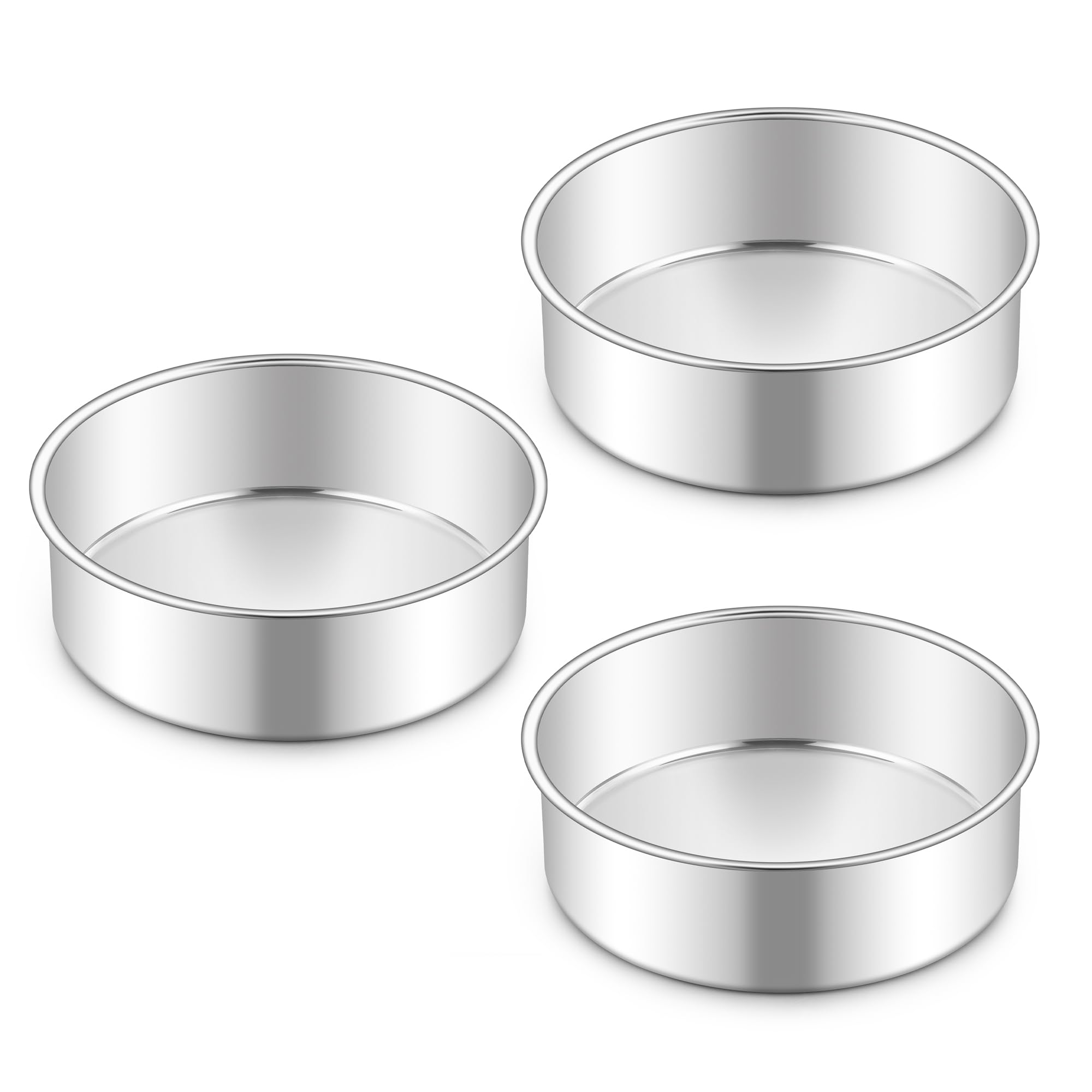 Homikit 6-inch round cake pans set collection for triple-layer baking and compact storage